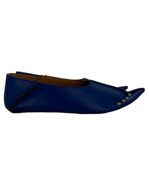 Marni Studded Ballerina Flats van Blauw Leer