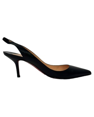 Christian Louboutin Kate 55 Slingback Pumps in Zwart Leer