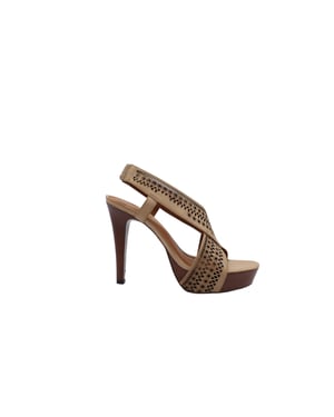 Diane Von Furstenberg Zoe hoge platform sandalen in bruin leer