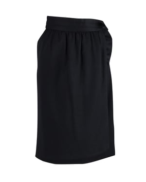 Escada midi-rok met overslag in zwarte wol