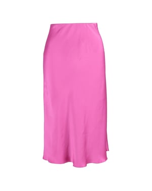 Nanushka midi-rok in roze satijn