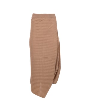 Jw Anderson gebreide midi-rok van bruin linnen