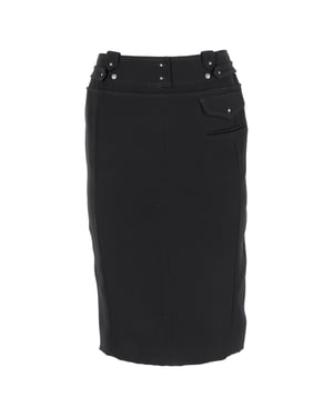 Altuzarra midi-kokerrok met taillebanddetail in zwart polyester