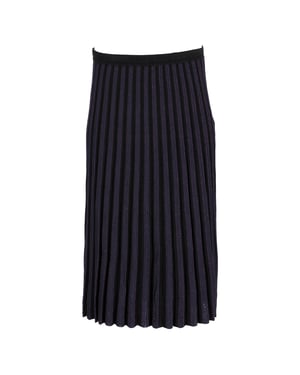Diane von Furstenberg Klara geplooide midi-rok van stretchstof in marineblauwe viscose