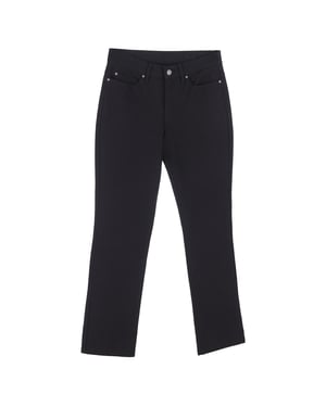 Escada Sport High-Rise Straight-Leg Jeans in Black Cotton Denim