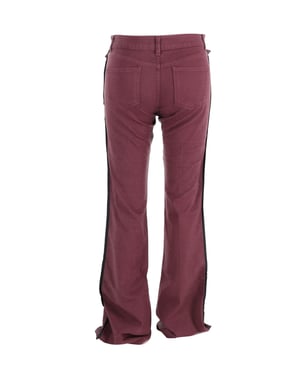 Alexander McQueen flared jeans van bordeauxrood katoen