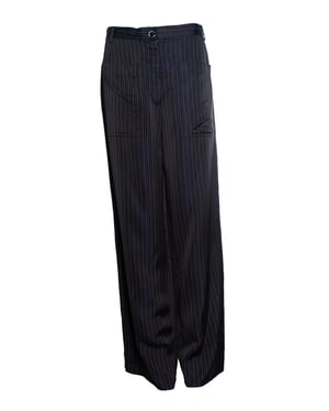Dries van Noten, gestreepte wijde glanzende pantalon