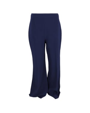 Diane Von Furstenberg flared broek in marineblauwe viscose