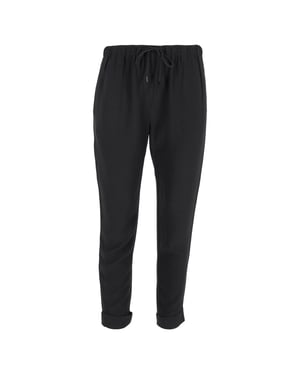 Alexander Wang rechte broek met trekkoord in zwarte viscose