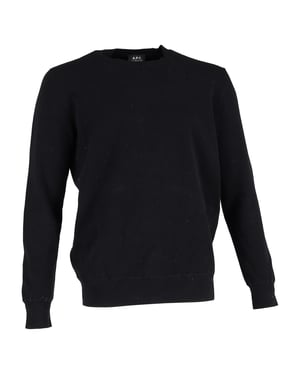A.P.C. trui met ronde hals in zwarte wol