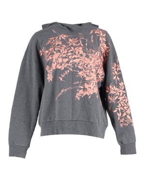 Dries Van Noten Harlee geborduurde jersey hoodie van grijs katoen