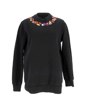 Givenchy sweatshirt met geborduurde bloemen in zwart katoen