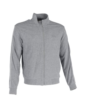 Ermenegildo Zegna trainingsjack met rits en geborduurd logo in grijs katoen