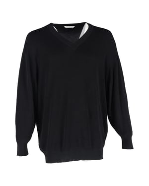 Balenciaga V-hals trui in zwarte viscose