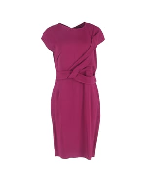 Roland Mouret Nepa gedrapeerde midi-jurk in paarse viscose