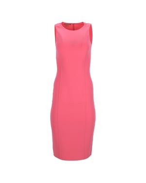 Michael Kors mouwloze midi-jurk in roze wol