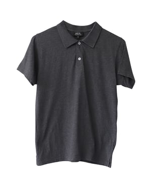 Polo shirt van grijs katoen met geborduurd A.P.C.-logo