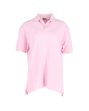 Isabel Marant Anafiko poloshirt met geborduurd logo in roze katoen