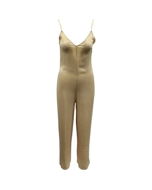 Ba&Sh Chiva mouwloze jumpsuit in beige cupro
