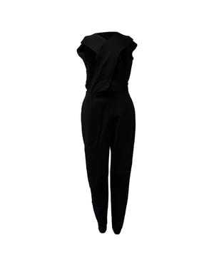 Stella McCartney jumpsuit met open rug in zwarte viscose