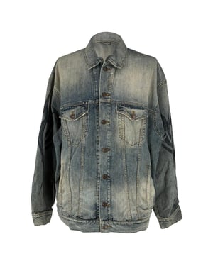 Balenciaga Y2K oversized jas in lichtblauwe denim