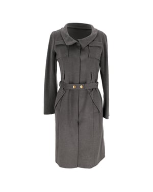 Roland Mouret jas met riem in grijze wol