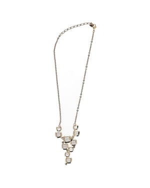 Swarovski kristallen ketting in goudkleurig metaal