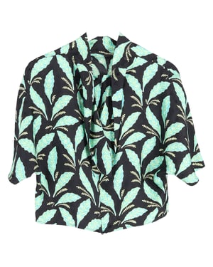 Top met bladprint van Diane Von Furstenberg in veelkleurige viscose.
