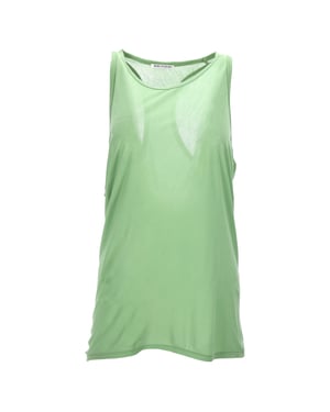 Acne Studios mouwloze tanktop met ronde hals in groene lyocell