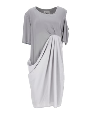 Acne Studios asymmetrische gedrapeerde jurk in grijs polyester