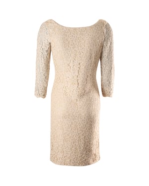 Diane Von Furstenberg Zarita kanten jurk met lange mouwen in beige rayon