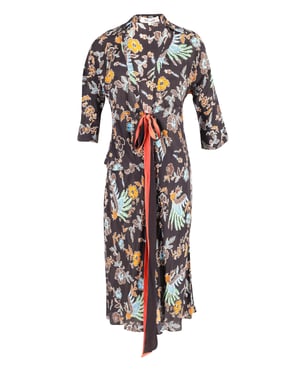 Diane Von Furstenberg Madalena wikkeljurk in veelkleurige viscose