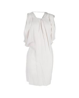 Mouwloze jurk tot op de knie van Acne Studios in witte viscose