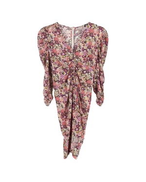 Isabel Marant Celina mini-jurk met bloemenprint in veelkleurige zijde