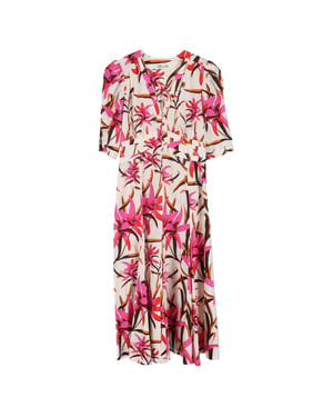 Diane Von Furstenberg midi-jurk met bloemenprint in veelkleurig katoen