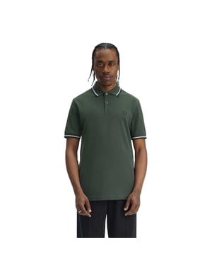 Fred Perry Heren Twin Tip Poloshirt (Hofgroen)