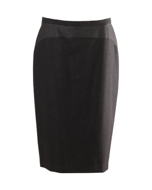 Max Mara midi-rok met kokerrok in zwarte wol
