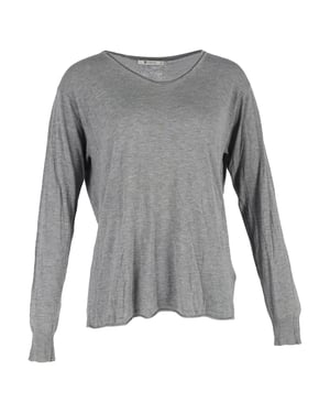 Alexander Wang T-shirt met ronde hals en lange mouwen in grijs katoen