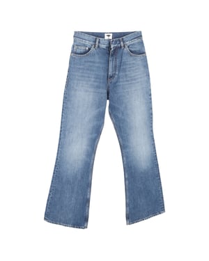 Christian Dior jeans met wijde pijpen in lichtblauw denim