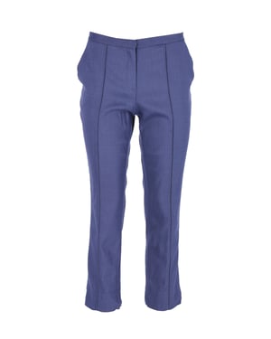 Diane Von Furstenberg broek met plooien in blauwe viscose