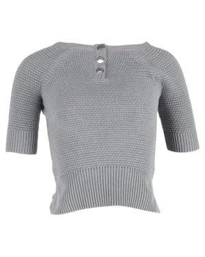 Chloé top met knoopdetails in grijs katoen