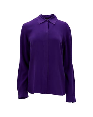 Emilio Pucci overhemd met knoopsluiting in paarse zijde