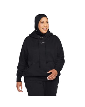 Nike Oversized hoodie met capuchon van Phoenix-fleece voor dames (Zwart, Wit)