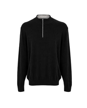 Callaway Heren Gebreide Trechterhals Sweater Top (Flanel Grijs Heide)