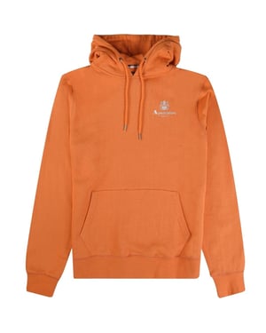 Aquascutum Heren Active Kleine Logo Hoodie (Roest Oranje)