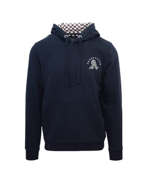Aquascutum Hoodie met lange mouwen en kangoeroezak voor heren (Marine)