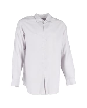 Giorgio Armani overhemd met lange mouwen en patroon in wit katoen