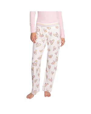 PJ Salvage Dames/Heren Hartjes & Bloemen Loungebroek (Off White)