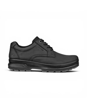 Ecco Zwarte Leren Waterdichte Casual Schoenen voor Heren - Rugged Track 25
