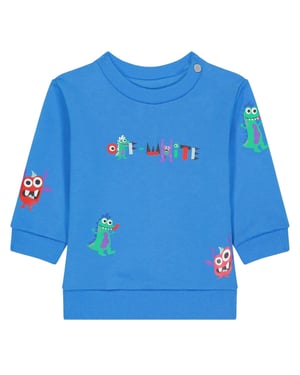 Off White Baby-trui van katoenmix, normale pasvorm (Blauw)